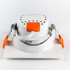 SPOT LED EMBUTIR QUADRADO BRANCO 5W 3000K
