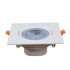 SPOT LED EMBUTIR QUADRADO BRANCO 5W 3000K